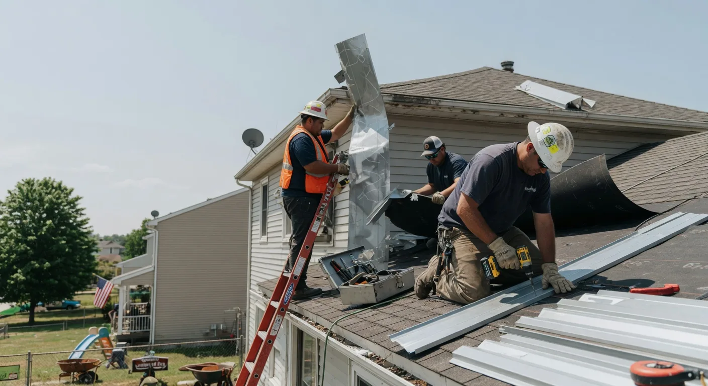 Storm Damage Metal Roof Repair in Robertsville, MO